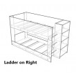 Bunk Bed Mid Height with built in Bookshelf Bunk Bed Mid Height with built in Bookshelf